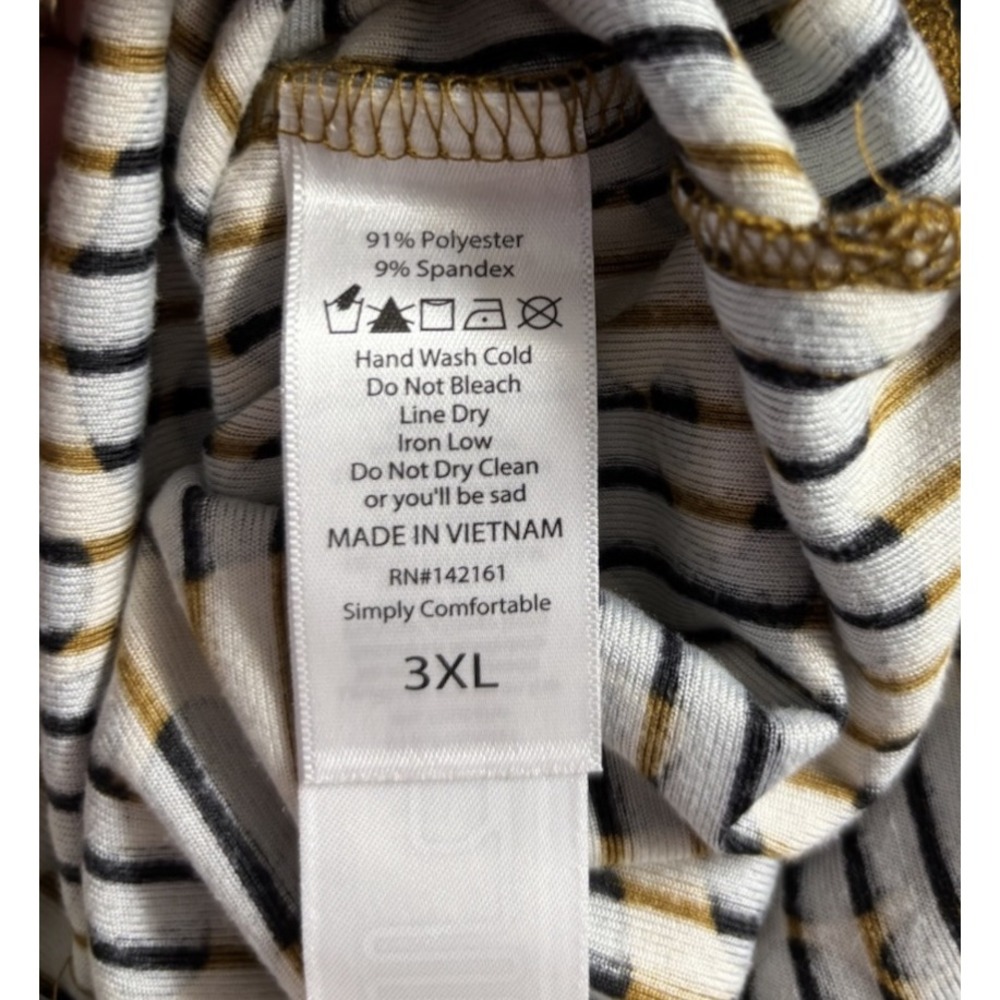 Lularoe Womens Skirt Size 3XL Violet Midi Leopard Cheetah Ribbed Black Brown NWT - Picture 3 of 3